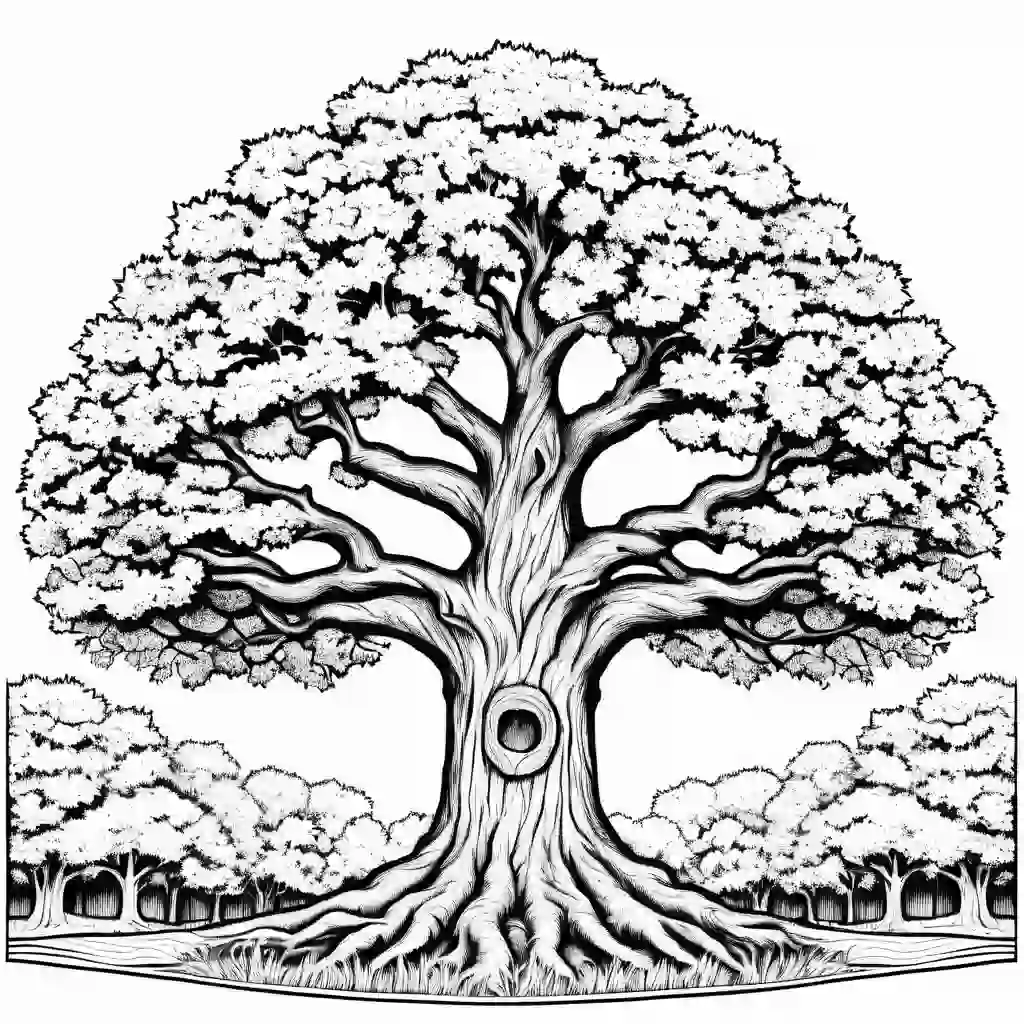 Oak Tree coloring pages